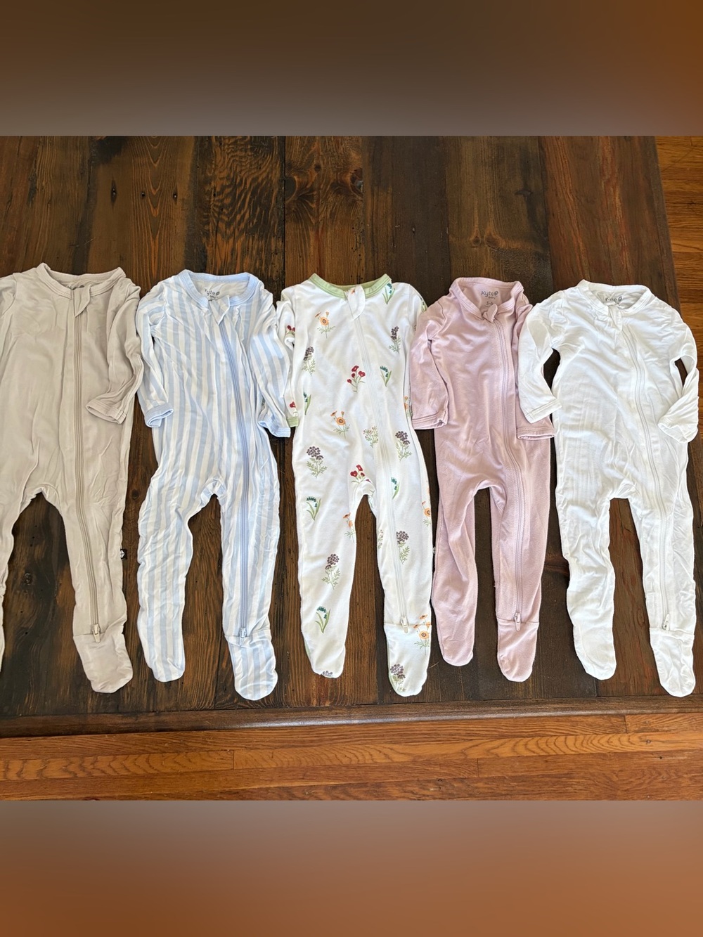 Kyte BABY Pink Footed Zip One-Piece Pajamas